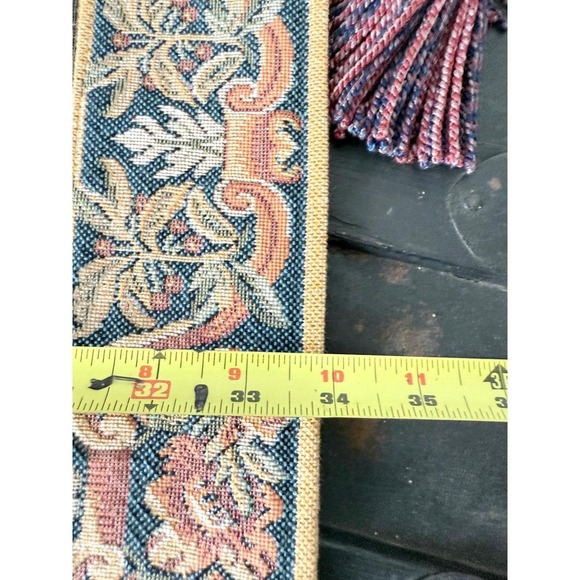 Vintage French Tapestry Au Bord de la Mer Goblys Medieval Coastal 44x34 - Picture 9 of 9